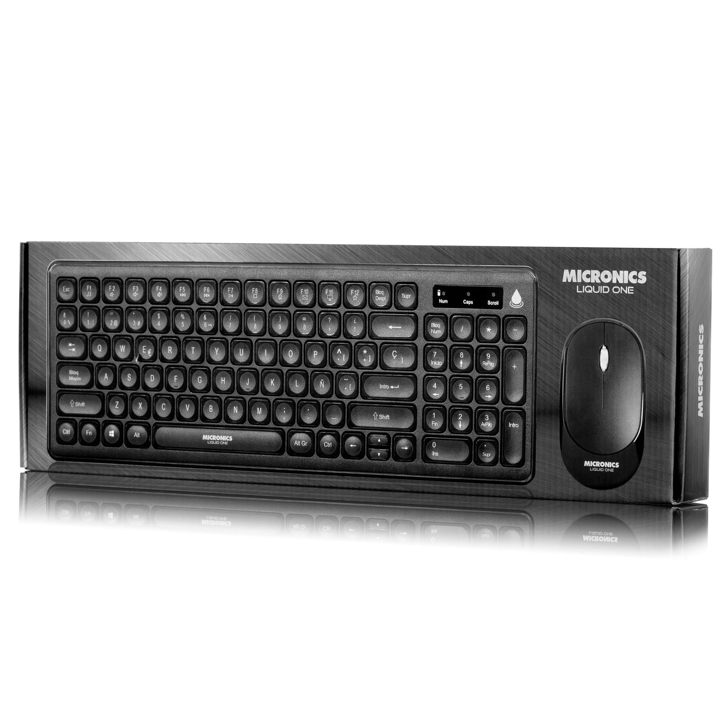 Teclado y mouse para escritorio modelo LIQUID ONE - MIC WT805