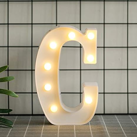 Letras blancas con Luz Led