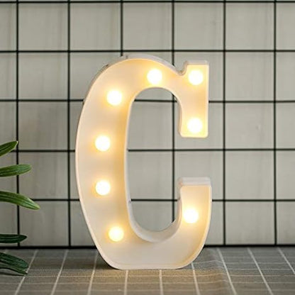 Letras blancas con Luz Led