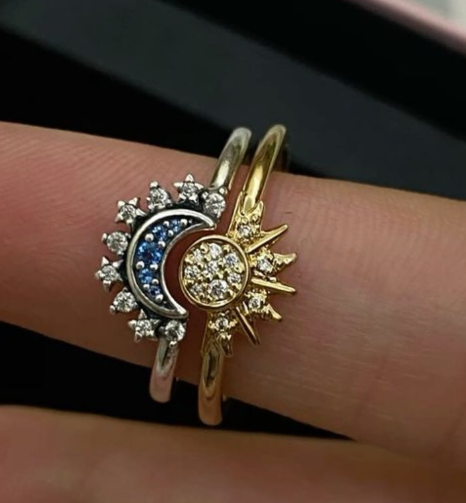 Anillo Sol y Luna 2 en 1 para mujer