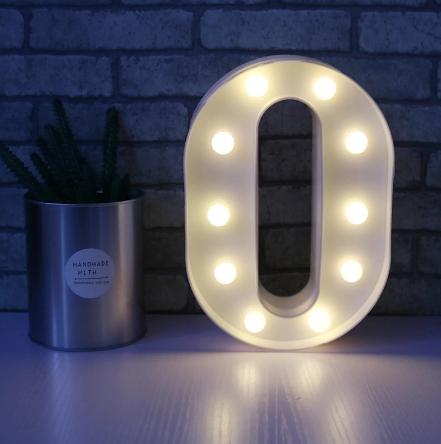 numeros del 0 al 9 blancos con Luz Led