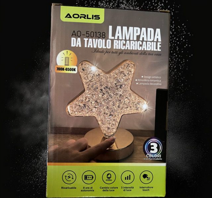 Lampara de mesa con forma de estrella