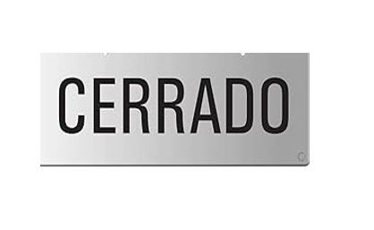 placa de metal de puerta "cerrado"