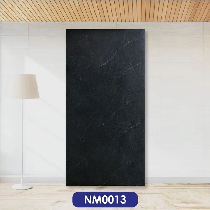 Panel de pared de estilo marmol negro de 122cm x 244cm