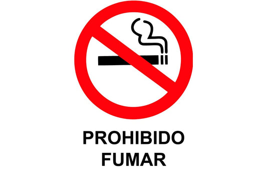 Señal de prohibido fumar adhesivo