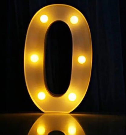 Numeros del 0 al 9 Led dorado