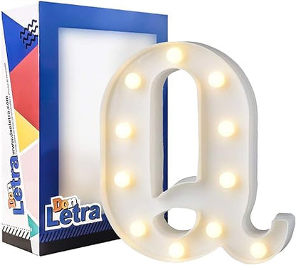 Letras blancas con Luz Led