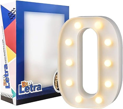 Letras blancas con Luz Led