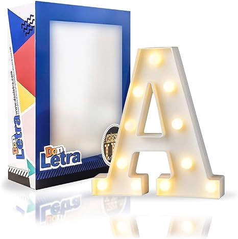 Letras blancas con Luz Led