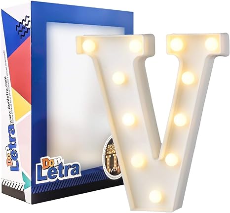 Letras blancas con Luz Led