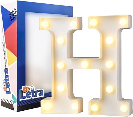 Letras blancas con Luz Led