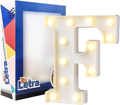 Letras blancas con Luz Led