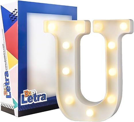 Letras blancas con Luz Led