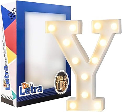 Letras blancas con Luz Led