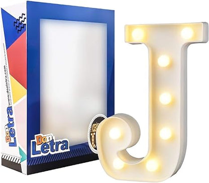 Letras blancas con Luz Led