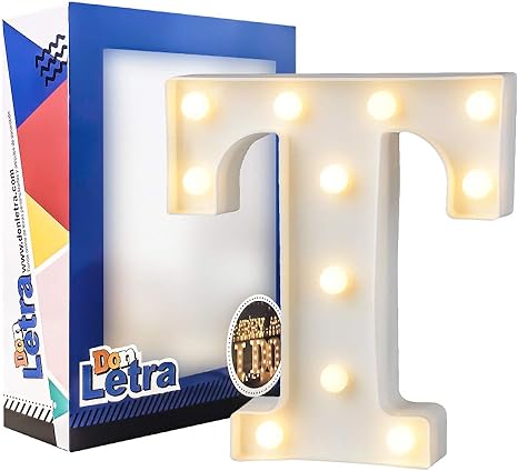 Letras blancas con Luz Led