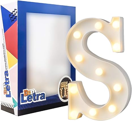 Letras blancas con Luz Led