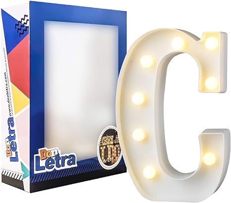 Letras blancas con Luz Led