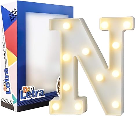 Letras blancas con Luz Led