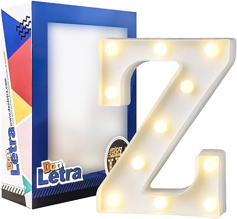 Letras blancas con Luz Led