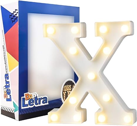 Letras blancas con Luz Led