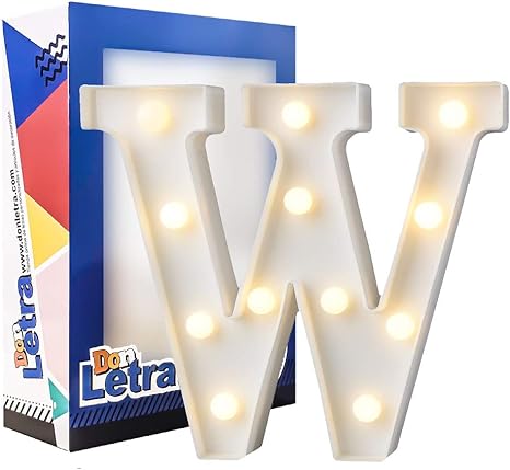 Letras blancas con Luz Led