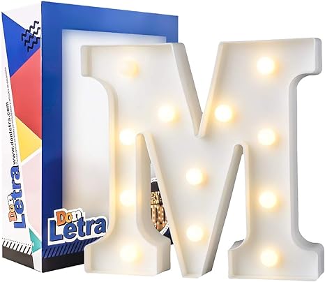 Letras blancas con Luz Led